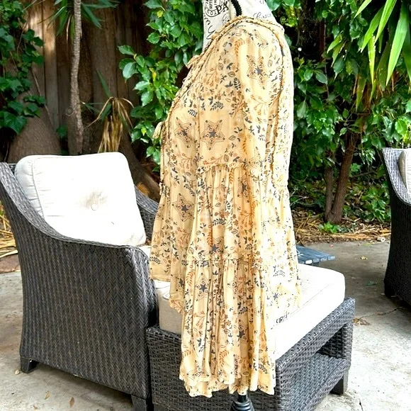 EUC Spell 💫Vintage Celestial Blouse in Cream size Large - Picture 7 of 10